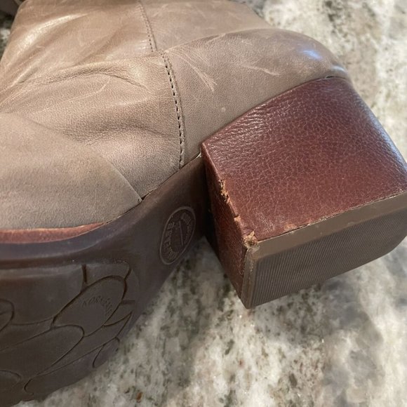 Kork-Ease Kissel Boots Size 9.5 Leather Square Toe Block Heel Western Ranch - Picture 4 of 10